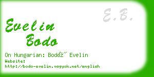 evelin bodo business card